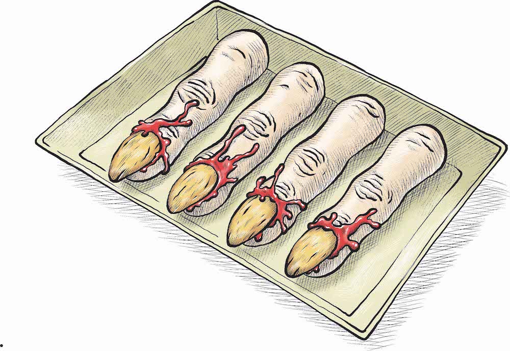 Dedos de muerto, una receta terrorífica
