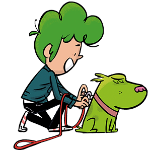 Perro verde